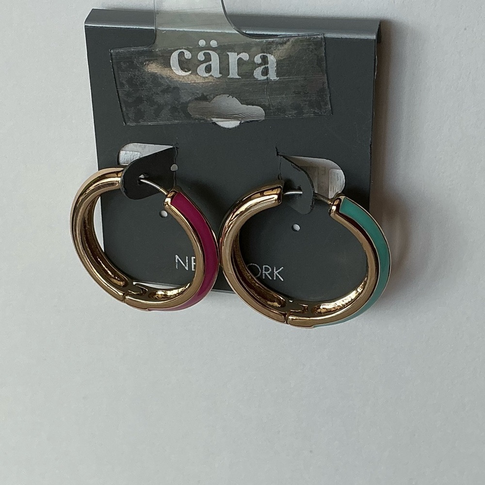 CARA NEW YORK Enamel Huggie Hoop Earrings